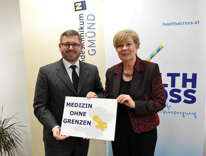 Landesrat Ludwig Schleritzko und Kreishauptfrau Ivana Stràskà geben den Startschuss für „Healthacross for future“ (Bildquelle: Thomas Resch) Landesrat Ludwig Schleritzko und Kreishauptfrau Ivana Stràskà geben den Startschuss für „Healthacross for future“ (Bildquelle: Thomas Resch)