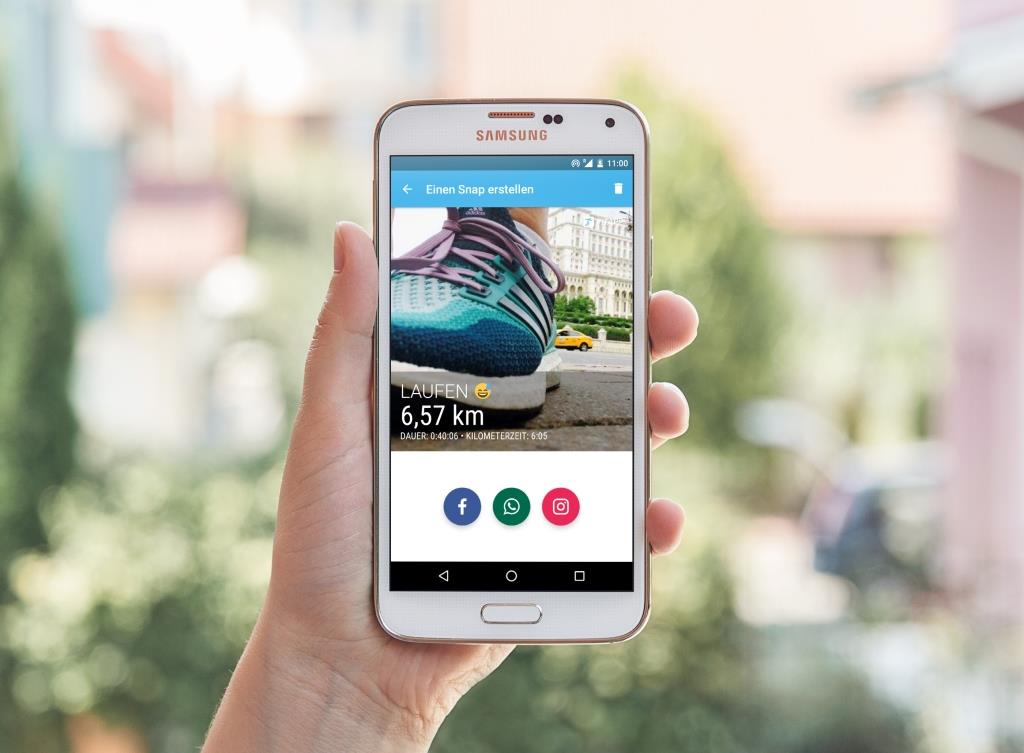 Ansicht eines FITAPP-Snaps am Smartphone (Bildquelle: FITAPP)