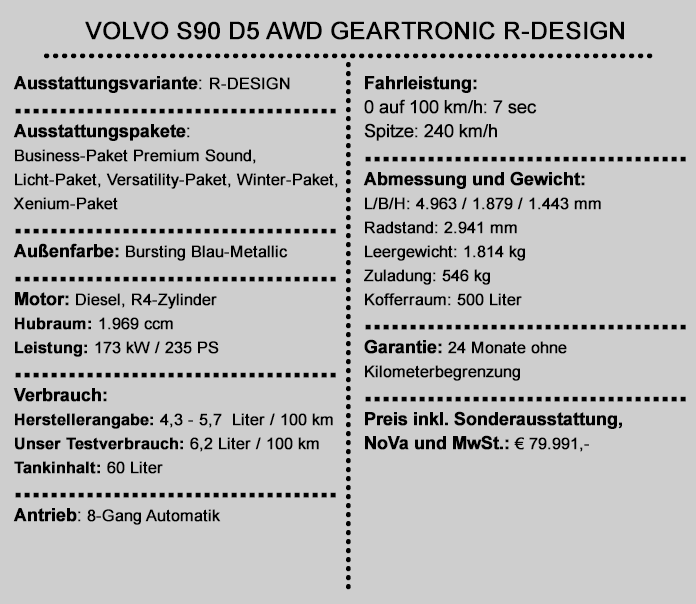 VOLVO S90 D5 AWD GEARTRONIC R-DESIGN