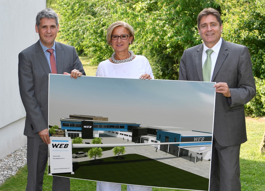 (v.l.n.r.): W.E.B.-Finanzvorstand Michael Trcka, Landeshauptfrau Johanna Mikl-Leitner und W.E.B.-Vorstandsvorsitzender Frank Dumeier (Bildquelle: NLK Reinberger)