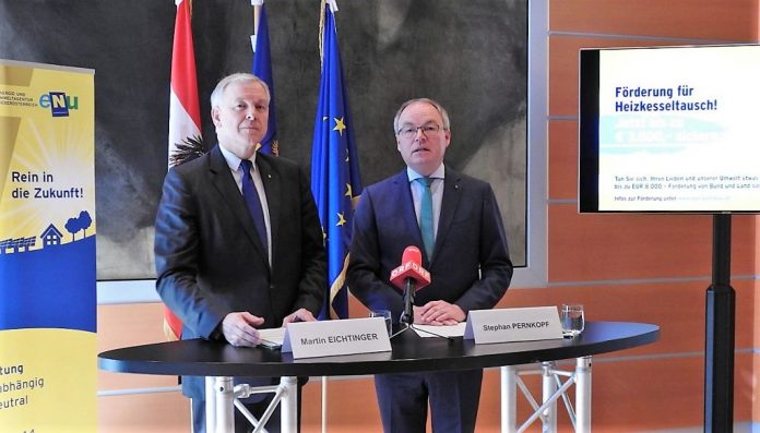 (v.l.n.r.): Landesrat Martin Eichtinger und LH-Stellvertreter Stephan Pernkopf präsentierten gemeinsam die neue Förderung für den Heizkesseltausch in Niederösterreich (Bildquelle: Thomas Resch) Heizkesseltausch: Bis zu 8.000 Euro Förderung möglich