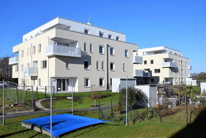 Die neue Wohnhausanlage der NBG in Amstetten, Gabriele Possanner Straße 1 und 3 (Bildquelle: NBG)