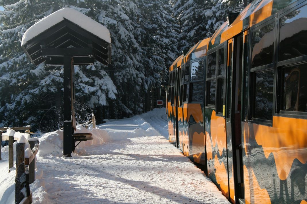 Mit der Schneebergbahn geht es zur stimmungsvollen Veranstaltung bei der Hengstschlägerhütte (Bildquelle: ©NB)