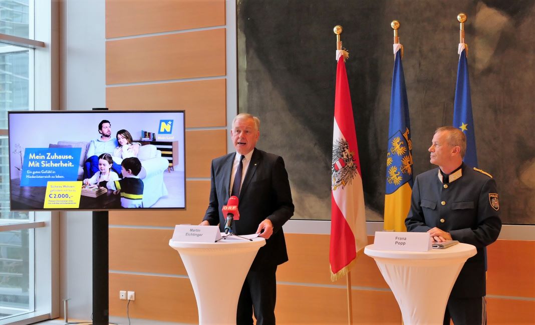 Landesrat Martin Eichtinger und Landespolizeidirektor Franz Popp bei der Pressekonferenz in St. Pölten (Bildquelle: Thomas Resch)