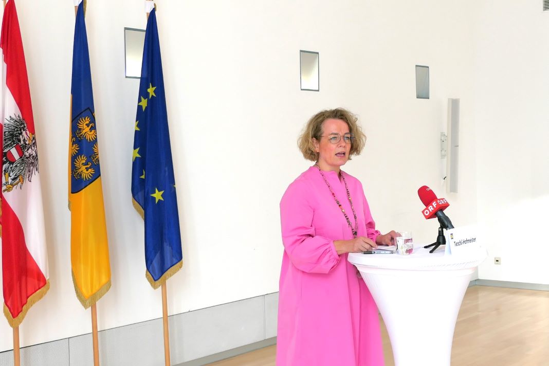 Landesrätin Christiane Teschl-Hofmeister bei der Pressekonferenz in St. Pölten (Bildquelle: Thomas Resch)