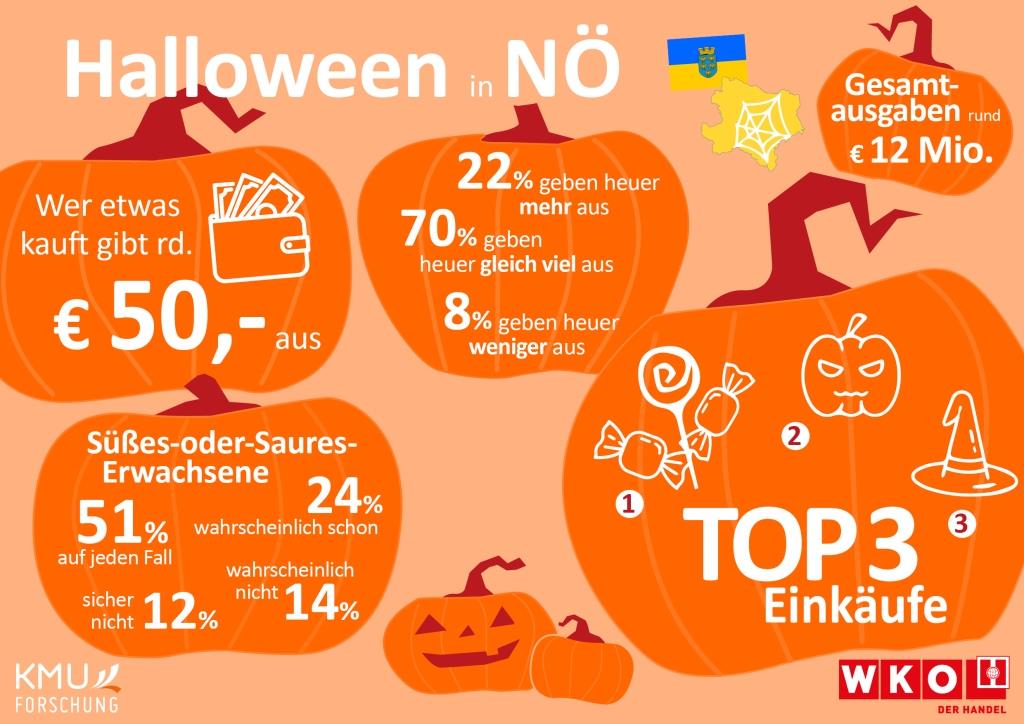 Jene Niederösterreicher:innen, die für Halloween einkaufen, geben im Durchschnitt etwa 50 Euro aus