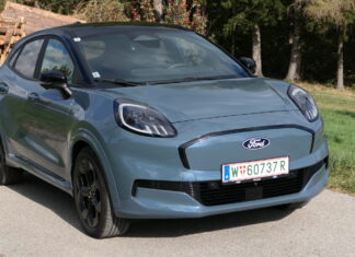 Ford Puma Gen-E BlueCruise Edition im Test Der Ford Puma Gen-E BlueCruise Edition in Vapor Blue im Guten Tag Österreich Autotest