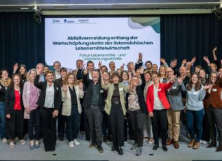 Gemeinsam gegen Lebensmittelabfälle: Kick-off für AVÖL Projekt Gruppenfoto der Teilnehmenden beim Kick-Off Meeting für das Projekt AVÖL