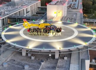 Simulierter Hubschrauberabsturz: Einsatzübung in Neunkirchen Einsatzübung am Heliport mit den Einsatzorganisationen Feuerwehr, Team UK NK und ÖAMTC C33