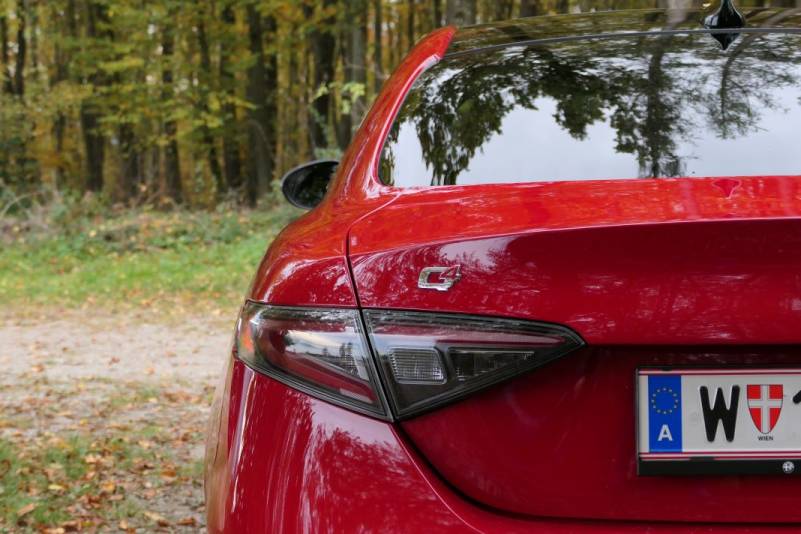 Die Alfa Romeo Giulia Veloce 2.0 16V mit 280 PS Modelljahrgang 2023 im Guten Tag Österreich Autotest (Bildquelle: Thomas Resch)