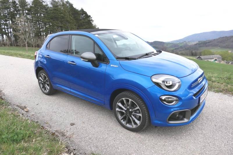 Fiat 500X Hybrid in Sport equipment variant at Guten Tag Austria car test (Photo source: Thomas Resch)