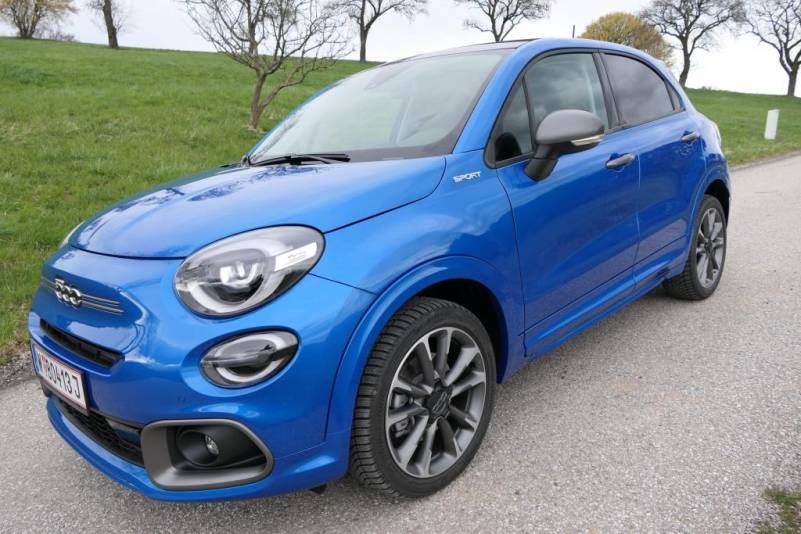 Fiat 500X Hybrid in Sport equipment variant at Guten Tag Austria car test (Photo source: Thomas Resch)